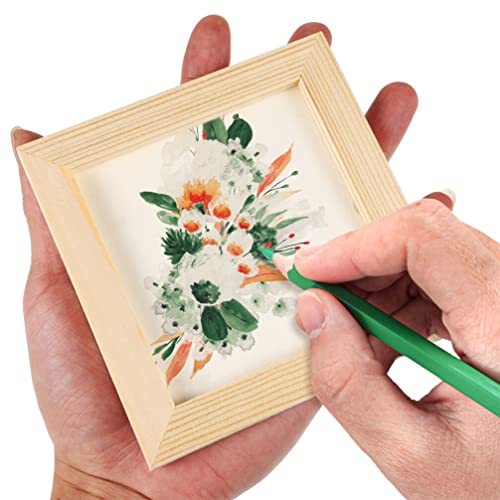 Toddmomy 8 pcs Clay picture frame photo frame wooden craft frames unfinished wooden picture frames Clay Wooden Picture Frame Painting Clay Wooden Toddmomy