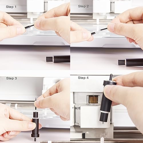 Deep Point Blade and Housing for Maker 3/Maker/Explore 3/Air 2/Air/One/Venture, Deep Cut Blade Cuts Thick Materials-Magnet, Chipboard/Thick FAHUNG