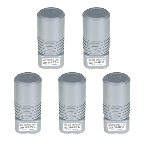 findmall 5Pcs ISO30 ER32-45L Chuck Tool Holder Balance Collet Chuck G2.5 30000RPM CNC Stainless Steel Tool Holder with Pull Stud Milling Lathe Fit findmall