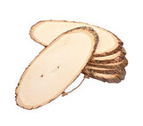 16 Inch 6 Pack Large Oval Basswood Signs Wood Slice for DIY Painting Crafts Cregugua