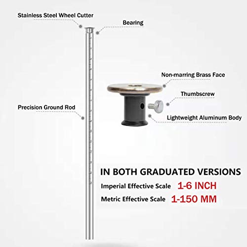 YOSELIN Dovetail Jig Wheel Marking Gauge Tool Set, 1 Bearing Wheel Cutter for Soft Wood, 1 Locked Wheel Cutter for Hardwood,1 Screwdriver,1 YOSELIN