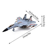QIAONIUNIU Toy Airplane Model Planes Alloy Pull Back Fighter for Boys with Flashing Lights, Real Jet Sound (Gray) QIAONIUNIU