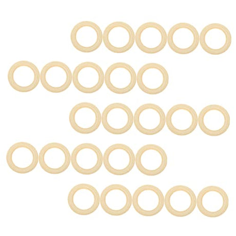 MAGICLULU 25pcs Handmade Wooden Ring Craft Rings Blank Wooden Circles DIY Wooden Rings Wooden Ring Crafts DIY Wood Craft Pendant Wooden Crafts MAGICLULU