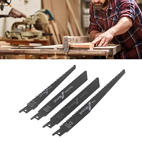4Pcs Sabre Saw Blade Jigsaw Wood Pruning Saw Blade Sabre Saw Blade Cutter Reciprocating Cutting Tool Set Kit for Wood Plastic Metal Eujgoov