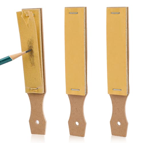 Sandpaper Sharpener,3-Pack Sketch Sandpaper Pencil Sharpeners 6.2x0.9" Pointer Art Drawing Tool Pastel Sticks Drawing Tool for Artist Sketch Beginner Sliverdew