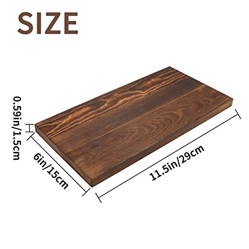 3Pack Unfinished Wood Rectangles Thick Heavy Carbonized Paulownia Wood Art Boards Blank Wooden Chipboard for Wall Shelf DIY Crafts Home Decorations KeaJuidy