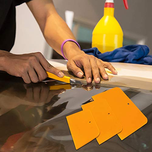 DaKuan Set of 9 Body Filler Spreaders Automotive Body Fillers, 4, 5, 6 Inch Reusable Plastic Spreader for Applying Fillers, Putties, Glazes, Caulks DaKuan