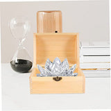 MAGICLULU 1pc Pirate Treasure Chest Wooden Box Unfinished Wood Crates Kids Toys Small Treasure Chest Decorative Lock Case Chest Treasure Case Wood MAGICLULU