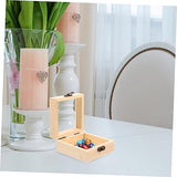 COHEALI 4 pcs moisennette Jewelry Treasure Box hinged Cover Container European Style Glass Wooden Storage Bins Bracelet Holder Treasure Chest Wedding COHEALI