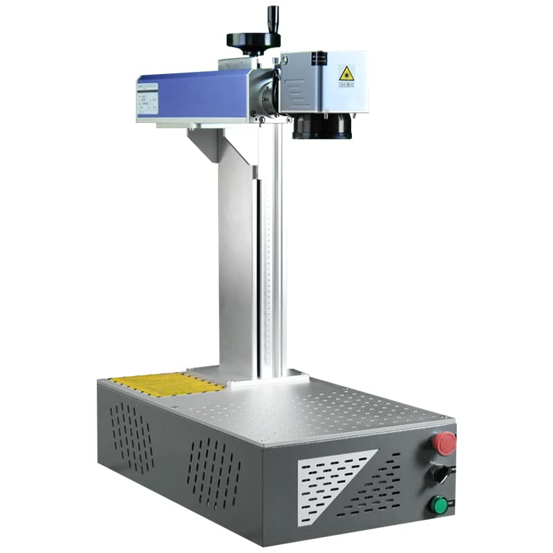 50W Raycus Fiber Laser Engraver Fiber Metal Laser Marking Machine with Optional Lens 110X110mm/150X150mm/175X175mm (50W Raycus + 150X150mm Lens) LYSECO