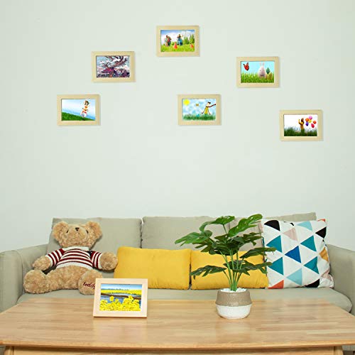 Vumdua 10 Pack Wood Picture Frames for Crafts, Unfinished Wood Photo Frames, Craft Frames Set for Arts Crafts, DIY Painting Projects - for Adults and Vumdua