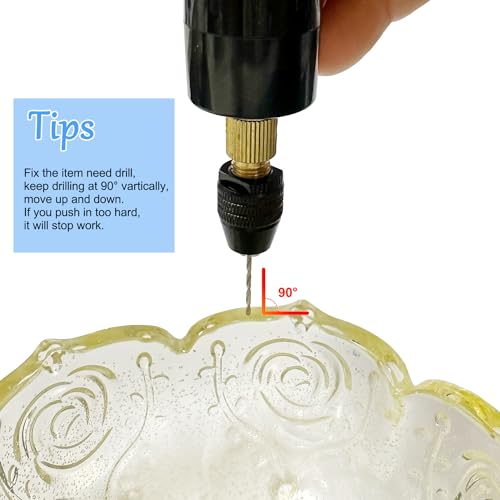 Anlan-angel Electric Resin Drill Set,Multi-Purpose Pin Vise Hand Drill with 9PCS Twist Drill Bits Sand Drills Resin Supplies for Resin,Wood,Keychain Anlan-angel