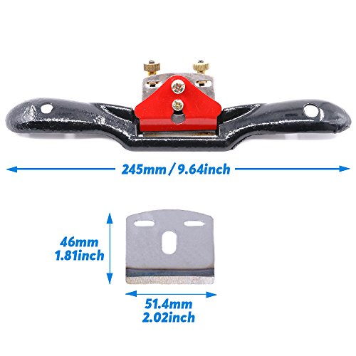 Swpeet 10'' Adjustable SpokeShave with Flat Base, Metal Blade Wood Working Hand Tool Perfect for Wood Craft, Wood Craver, Wood Working Swpeet