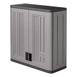 Suncast BMC3000 Cabinet-Resin Construction for Wall Mounted Garage Storage, 30.25" Organizer, Silver/Platinum Suncast