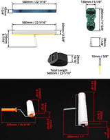 QWORK Self-Levelling Cement Tool Kit, Floor Construction Roller Spike Shoes, Epoxy Floor Paint Tool, Stainless Steel Scraper Self-Leveling Rake QWORK
