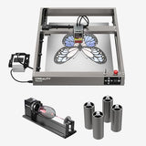 Creality 22W Laser Engraver 4-in-1 Rotary Roller Kit for Glass Tumbler Ring, 120W Power Laser Cutter and Engraver Machine, CNC Laser Engraving Creality