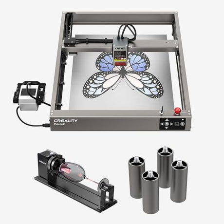 Creality 22W Laser Engraver 4-in-1 Rotary Roller Kit for Glass Tumbler Ring, 120W Power Laser Cutter and Engraver Machine, CNC Laser Engraving Creality