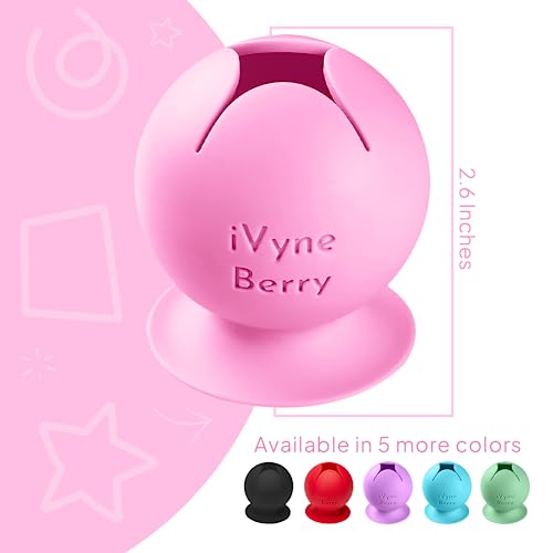 iVyne Berry Suctioned Vinyl Weeding Scrap Collector & Holder for Weeding Tools for Vinyl - Pink - WoodArtSupply