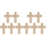 Ciieeo 10 Pcs Cross Stitch Wood Pieces Embroidery Hoop Stand Needlecraft Cross- Disc Wooden Board Wooden Heart Tags Stocking Stuffers Wooden Love Ciieeo