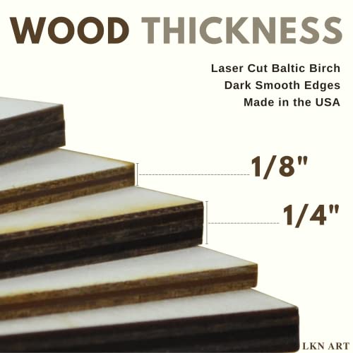 Unfinished Square Wood Cutout Available in a Variety of Sizes and Thicknesses (1/8" Thick, 1 Inch (Package of 40)) - WoodArtSupply