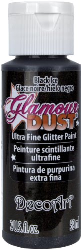 DecoArt 2 oz Black Ice Glamour Dust Glitter Paint, Multicolor DecoArt