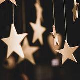 LUTER 500 x Handmade Wooden Star Embellishments Unfinished Cutout Blank Wooden Star Slices Embellishments for Christmas, Wedding, Party, DIY LUTER