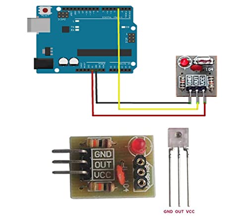 Geekstory 5V Laser Receiver Sensor Detection Module Non-Modulator Tube for Arduino Geekstory(Pack of 5) - WoodArtSupply