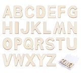 3" Wooden Letters - 78 Pcs Wood Alphabet Letters for Crafts Wood Letters Sign Decoration Unfinished Wood Letters for Letter Board/Wall ilauke