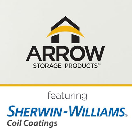 Arrow Carports Galvanized Steel Carport, Full-Size Metal Carport Kit, 12' x 20' x 9', Eggshell Arrow