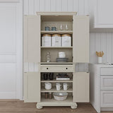 homestyles Dover 71.5 Inches High by 30 Inches Wide with Drawer and Adjustable Shelves White. homestyles