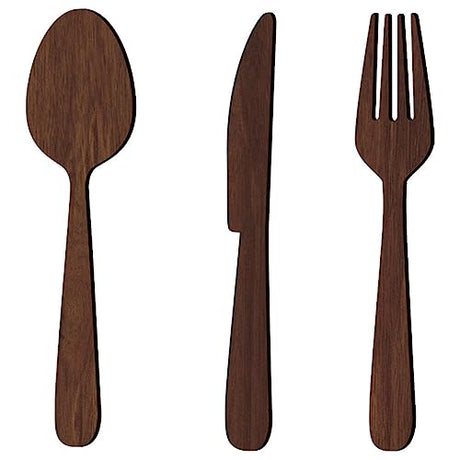 ABOOFAN 1 Set Wooden Fork Spoon Sign Room Decor Dining Room Wall Decor Kitchen Rustic Art Fork and Spoon Wall Decor Wall Decor Living Room Eat Sign ABOOFAN