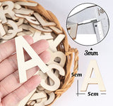 CMIOUEO 2" Wooden Letters - 170 Pcs Wood Alphabet Letters for Crafts Wood Letters Sign Decoration Unfinished Wood Letters for Painting/Wall ilauke
