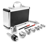 WEN LA0009 9-Piece MT2 Wood Lathe Drive and Live Center Kit with Aluminum Case WEN