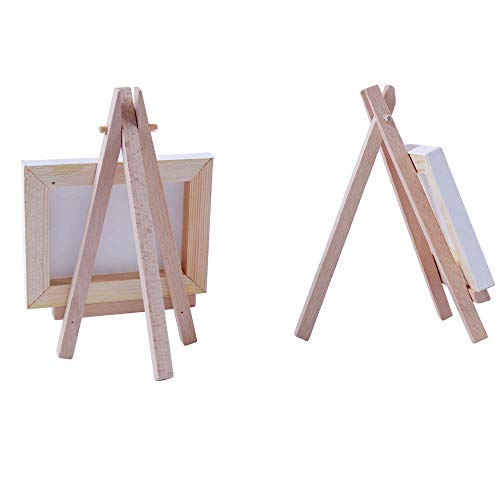 Mont Marte Mini Easel and Mini Canvas 8x10cm for Painting Craft Drawing,Nice Art Set Contains 36 Canvases and Easels - WoodArtSupply