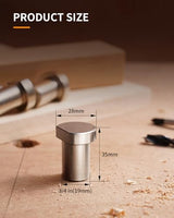 DAYDOOR Bench Dog Clamp, MFT Stainless Steel Table Stop for 3/4'' Dog Hole, Workbench Peg Brake Stops for Woodworking(19mm, 4 Pack) DAYDOOR