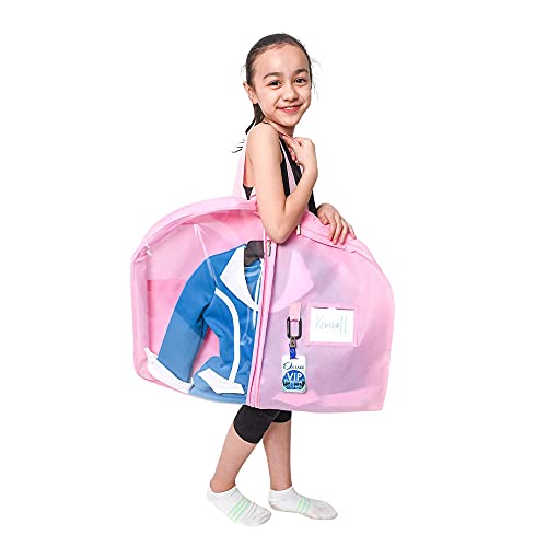 Waterproof Hanging Garment Bag 40 inch Clothes Bag with Gusset, 5 Pockets & Side Zip for Dance Costumes, Sports, Skating, Theatre, Beauty Pageants, Kendall Country