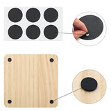 24 Pack Drink Coasters Set, SIJDIEE 4 Inch Round Slate Stone Drink Coasters with Square Blank Wood Craft Coasters for DIY Painting Wood Engraving SIJDIEE