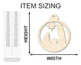 Unfinished Wood Bethlehem Nativity Ornament Shape - Christmas - Craft - up to 24" DIY 5" / 1/4" 24 Hour Crafts