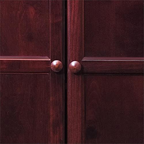 Bowery Hill Traditional 72" Wood Storage Cabinet with 5-Shelves in Cherry Bowery Hill