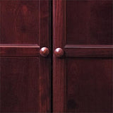 Bowery Hill Traditional 72" Wood Storage Cabinet with 5-Shelves in Cherry Bowery Hill