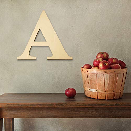 5ARTH 12 inch Wooden Letters A - Blank Wood Board, Wood Letters for Walls Decor, Party, DIY Craft Projects