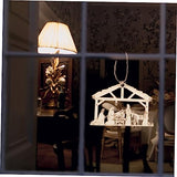 SEWACC 20Pcs Nativity Craft Wood Blank Cutouts Wood Craft Decoration Wall Decorative Patches DIY Wood Crafts Ornament Blank Wood Slices Christmas SEWACC