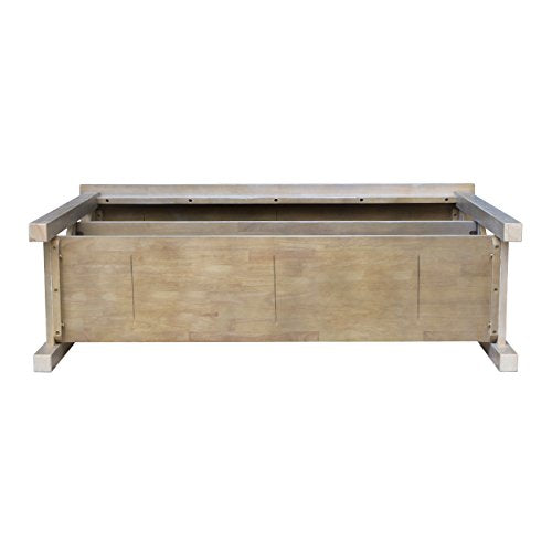 International Concepts Hampton Console Table, Washed Gray Taupe - WoodArtSupply