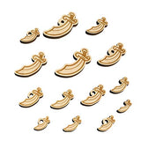 Scimitar Curved Pirate Sword Mini Wood Shape Charms Jewelry DIY Craft - 30mm (6pcs) - with Hole Sniggle Sloth