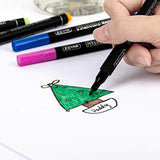ZEYAR Permanent Markers Fabric Art Pens, Great on Bags, Shoes, T-shirts & Other Fabric Paint Materials - Child Safe & Non-Toxic For Washable Art and ZEYAR