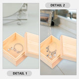 Unomor Unfinished Wooden Box with Lid Small Wood Boxes 19.5cm Natural Pine Wooden Case Rustic Trinket Box Gift Boxes Memory Keepsake Box Jewelry Unomor