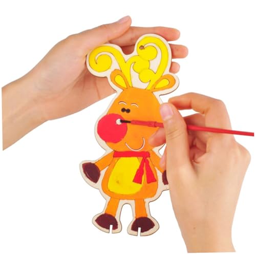 NOLITOY 8pcs Accessories for Craft Supplies Christmas DIY Accessories DIY Wood Craft Kits Bamboo Decorations Child NOLITOY