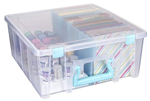 ArtBin Art Bin 0365500 Super Satchel Double Deep, Portable Art & Craft Organizer with Handle ArtBin