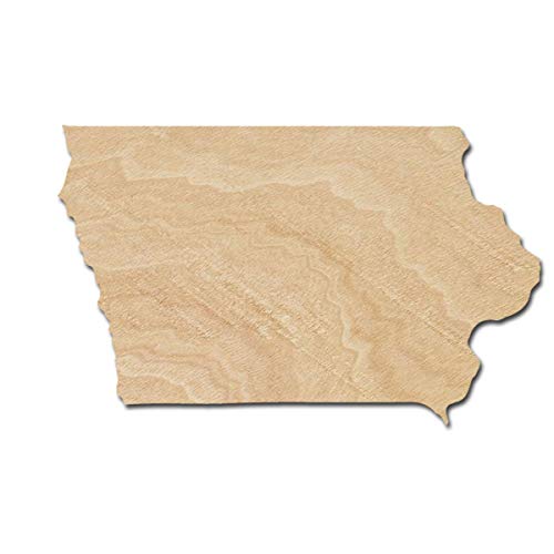 Iowa Wood Cutouts for crafts, Laser Cut Wood Shapes 5mm thick Baltic Birch Wood, Multiple Sizes Available Elliefont Styles