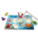 Melissa & Doug Magnetic Wooden Fishing Game and Puzzle With Wooden Ocean Animal Magnets - Magnetic Fishing Game, Ocean Animals Chunky Puzzle For Melissa & Doug